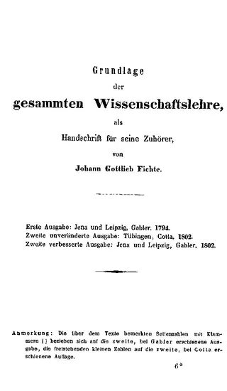 Cover of Foundations of the Science of Knowledge