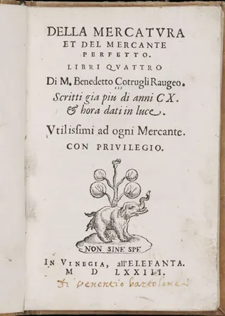 Cover of Della mercatura e del mercante perfetto