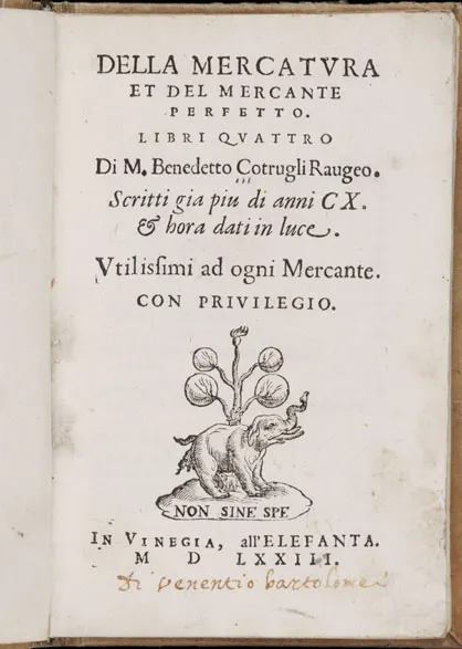 Cover of Della mercatura e del mercante perfetto