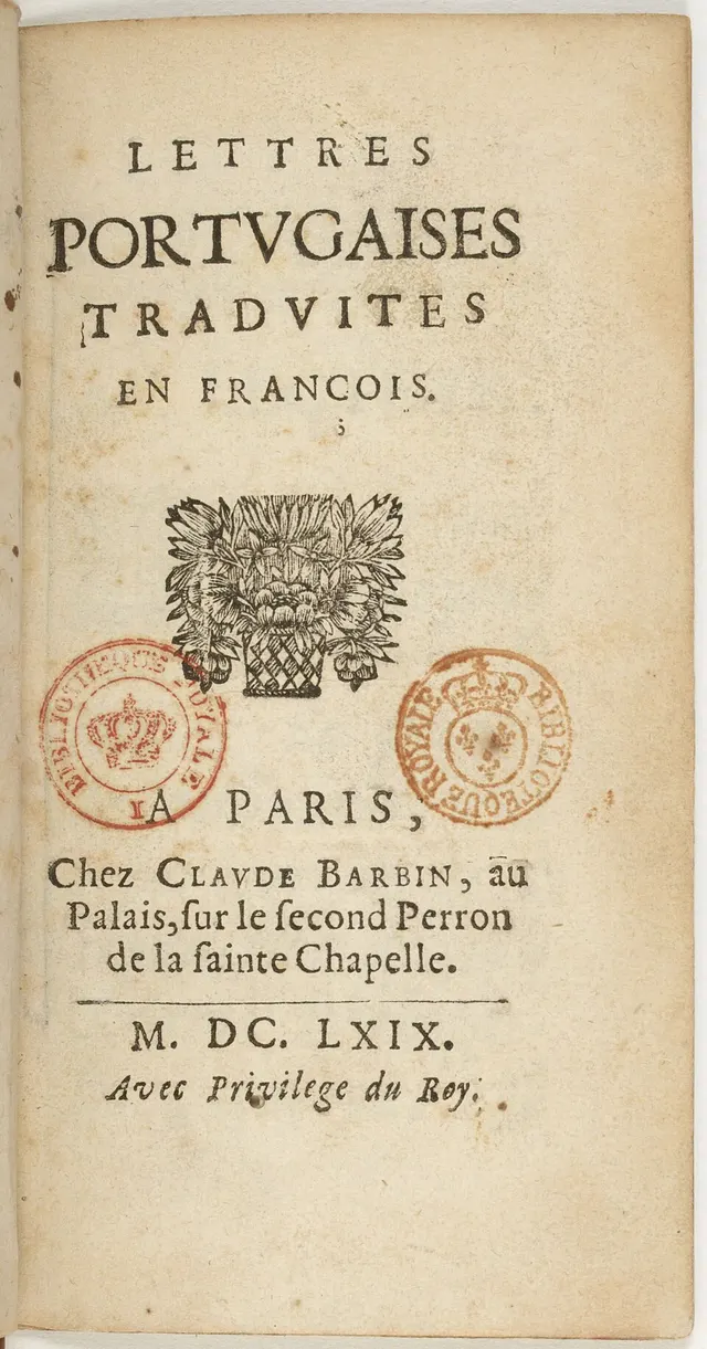 Cover of Letters of a Portuguese Nun