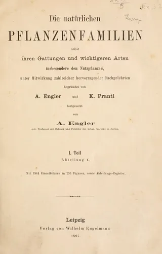 Cover of Die natürlichen Pflanzenfamilien