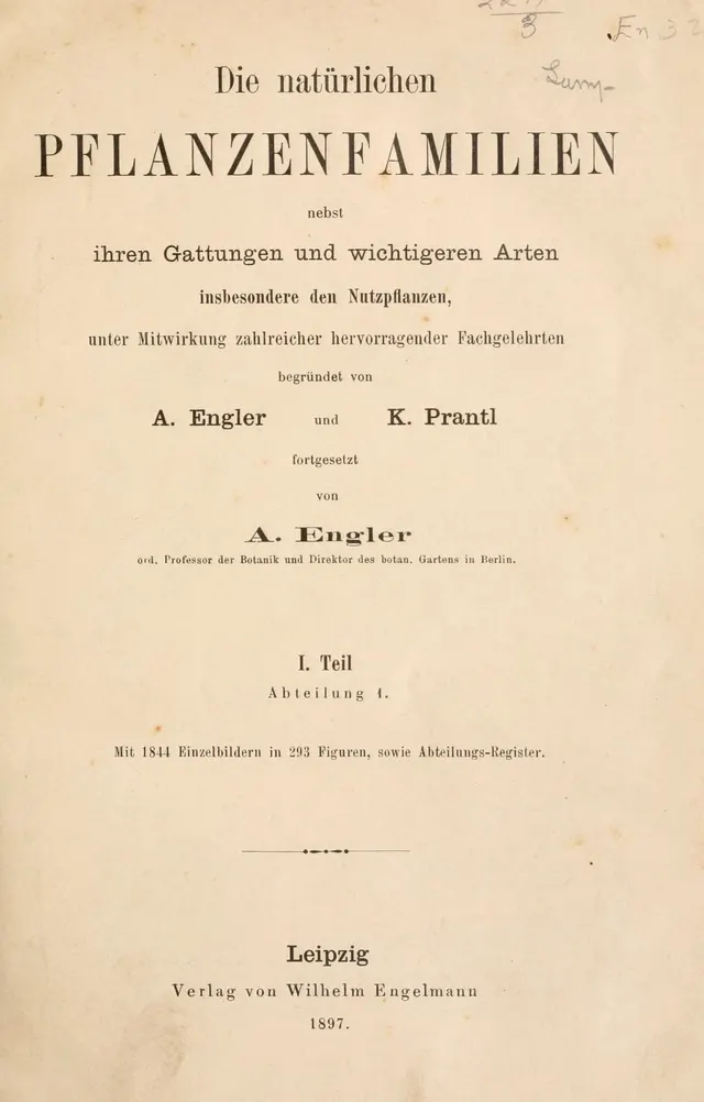Cover of Die natürlichen Pflanzenfamilien