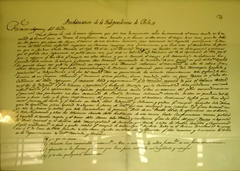 Cover of Chilean Declaration of Independence