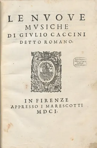 Cover of Le nuove musiche