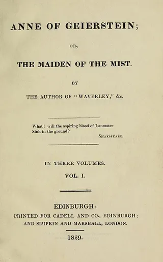 Cover of Anne of Geierstein