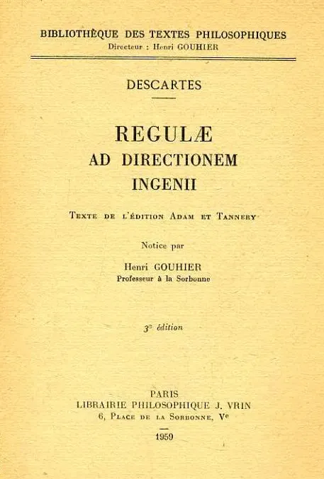 Cover of Rēgulae ad dīrectiōnem ingeniī
