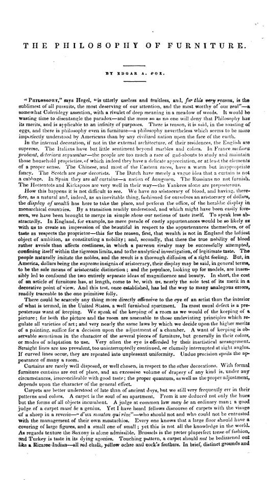 Cover of The Philosophy of Furniture